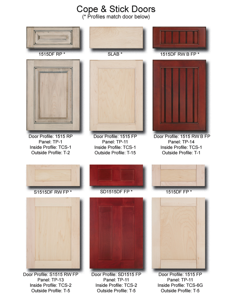 TNT Cabinet Door Details for Cope & Stick Doors